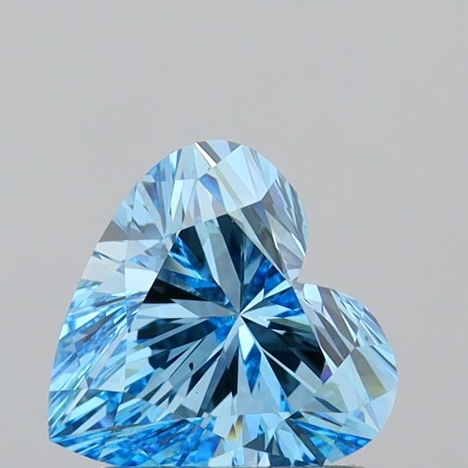 1.57 CT Fancy Vivid Blue HEART