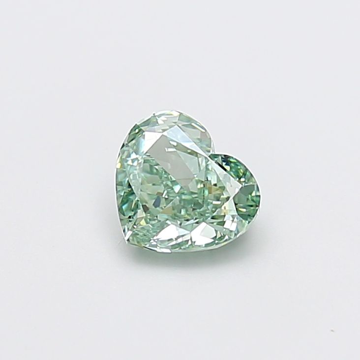1.02 CT Fancy Vivid Green HEART