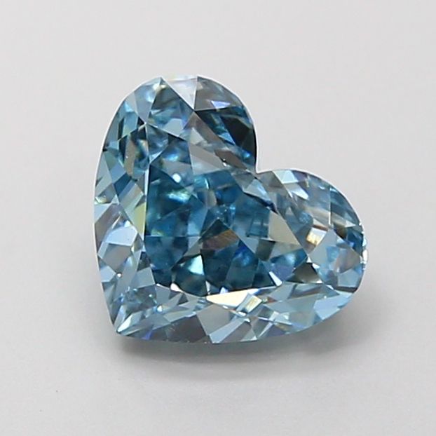 1.52 CT Fancy Vivid Blue HEART