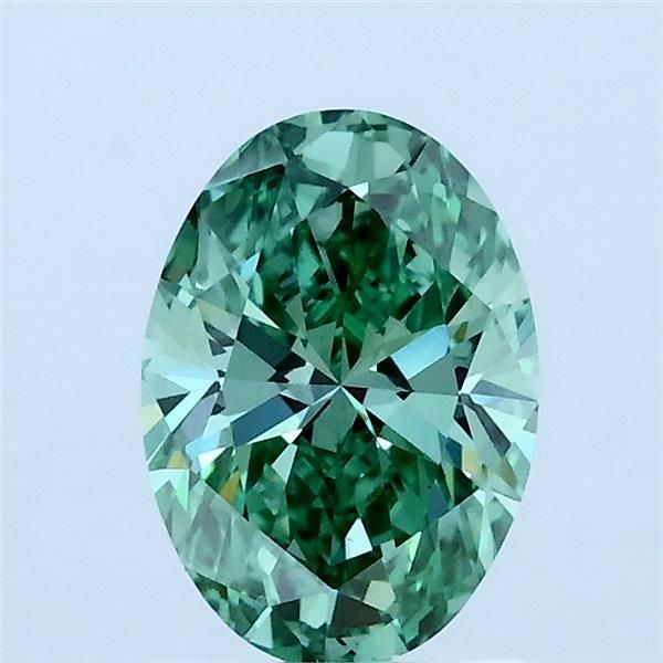 1.0 CT Fancy Vivid Green OVAL