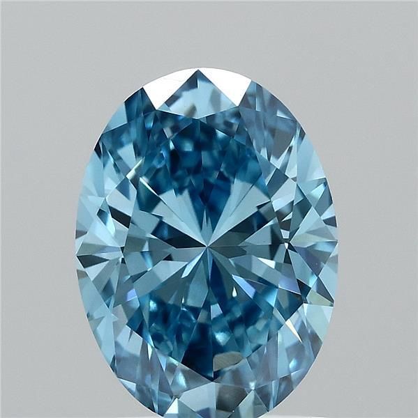 1.51 CT Fancy Vivid Blue OVAL