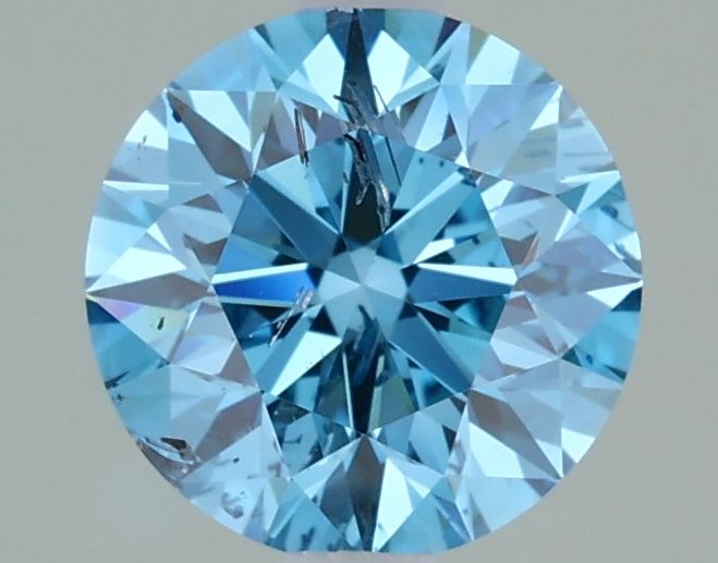 1.12 CT Fancy Vivid Greenish Blue ROUND