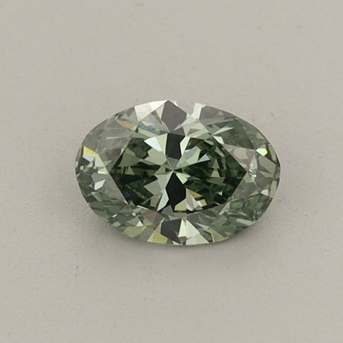 0.38 CT Fancy Vivid Green OVAL