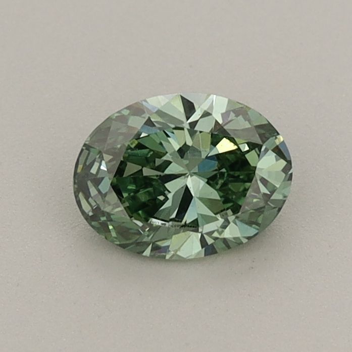 0.49 CT Fancy Vivid Green OVAL