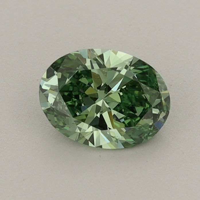 0.55 CT Fancy Vivid Green OVAL