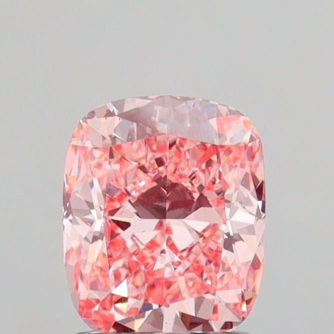 1.59 CT Fancy Vivid Pink CUSHION MODIFIED