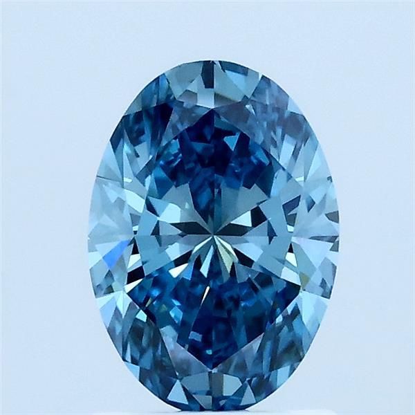 1.02 CT Fancy Vivid Blue OVAL