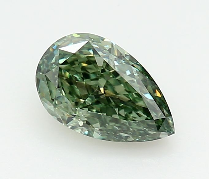 1.01 CT Fancy Vivid Green PEAR
