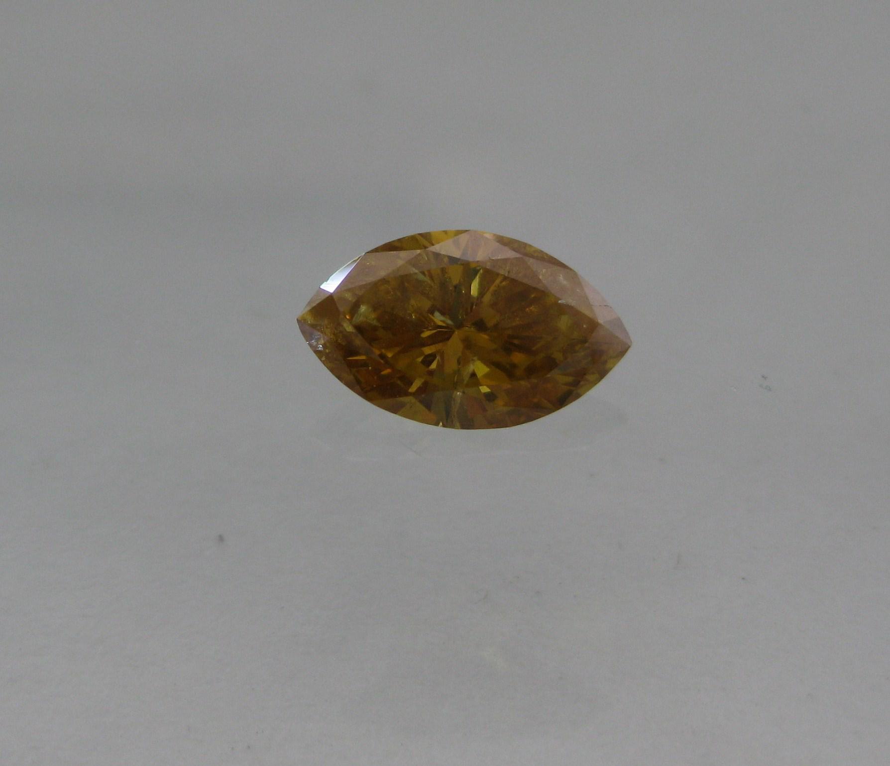 Diament 1.04 ct Fancy Deep Brownish Orangey Yellow/