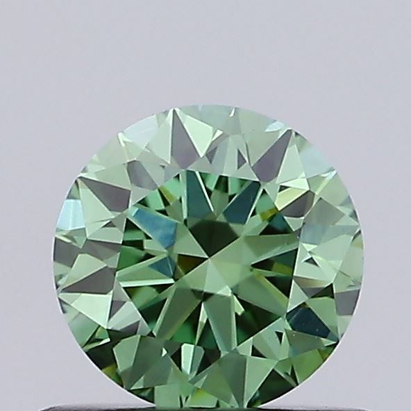 0.59 CT Fancy Vivid Green ROUND