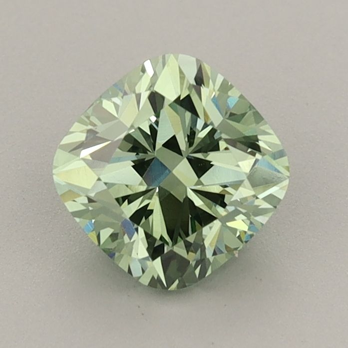 1.08 CT Fancy Vivid Green CUSHION MODIFIED