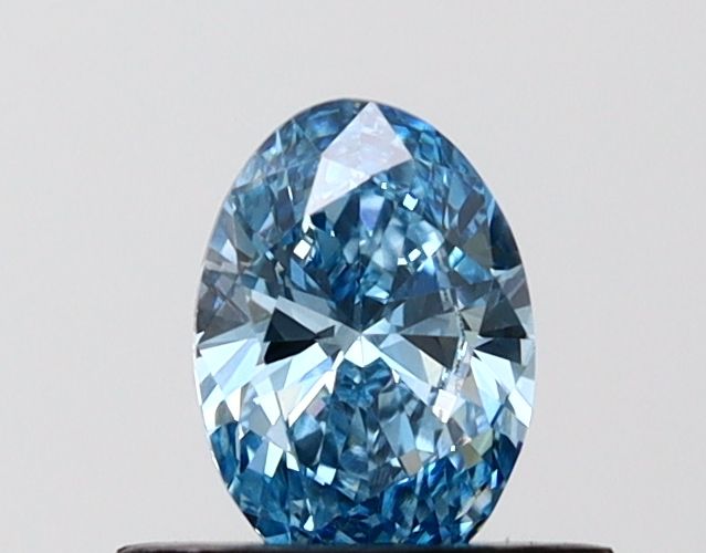 0.52 CT Fancy Vivid Blue OVAL