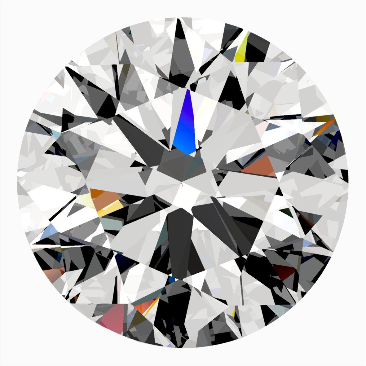 Diamant Rond 0.40 ct - Couleur D - Pureté VVS2