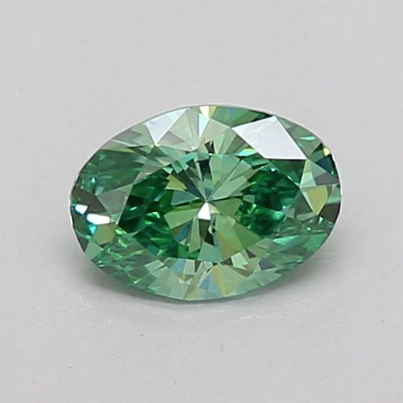 0.3 CT Fancy Vivid Green OVAL
