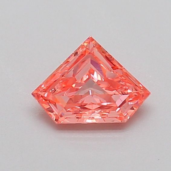 0.4 CT Fancy Vivid Orangey Pink PENTAGONAL