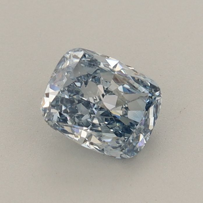 0.65 CT Fancy Vivid Blue CUSHION BRILLIANT
