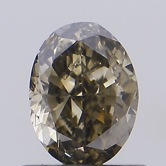 0.76 CT Fancy Light Yellowish Gray OVAL