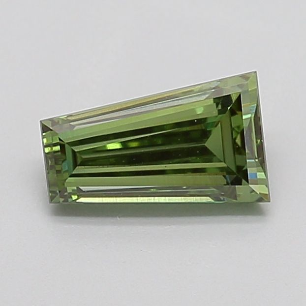 0.77 CT Fancy Vivid Green TAPERED BAGUETTE