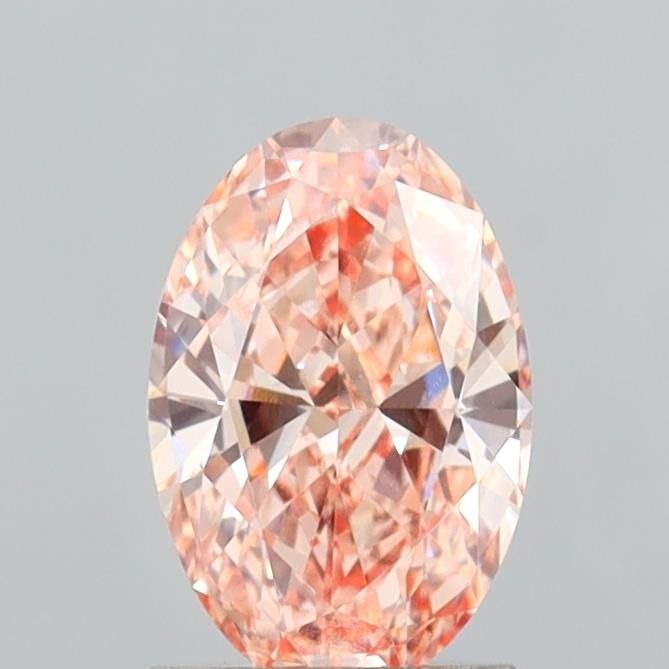 1.51 CT Fancy Pink Orange OVAL