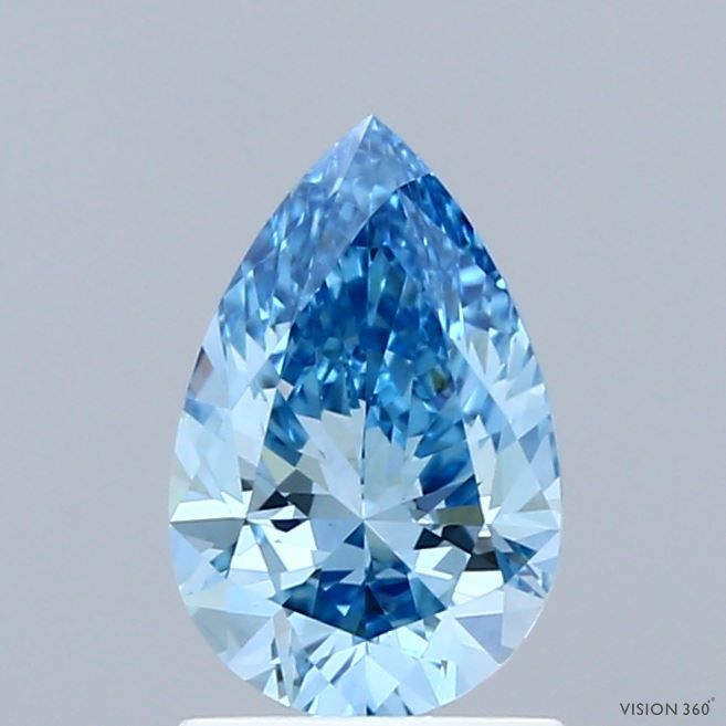 1.01 CT Fancy Vivid Blue PEAR