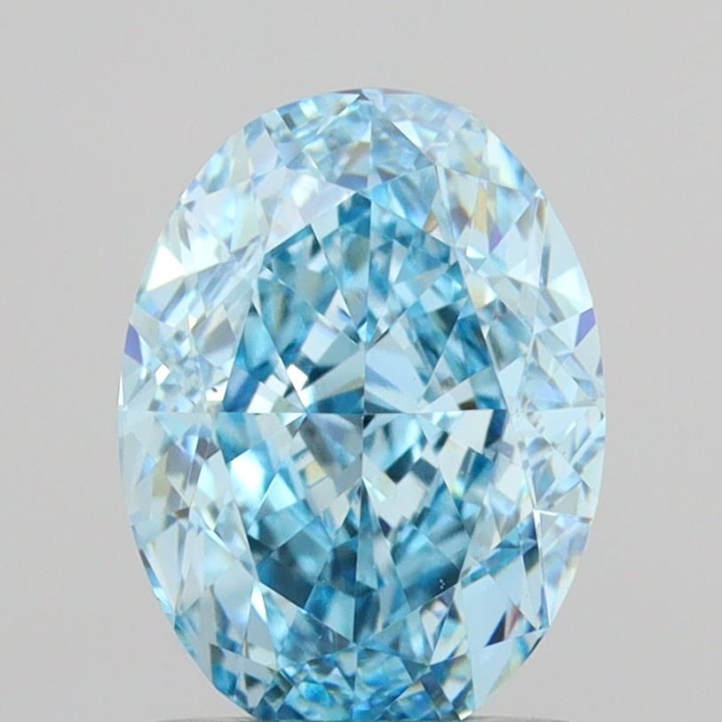 1.51 CT Fancy Vivid Blue OVAL