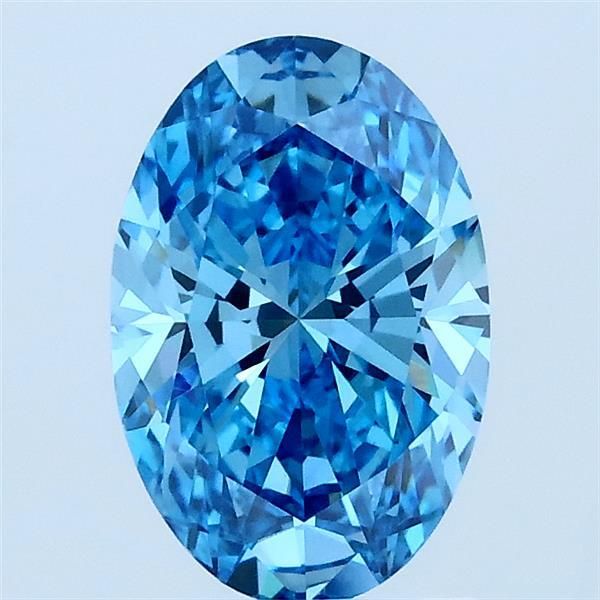 1.28 CT Fancy Vivid Blue OVAL