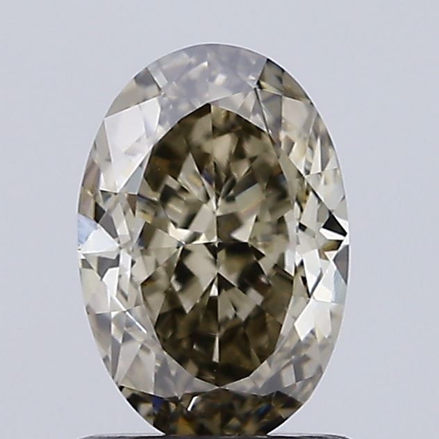 1.2 CT Fancy Light Gray Yellow OVAL