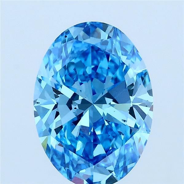 2.03 CT Fancy Vivid Blue OVAL