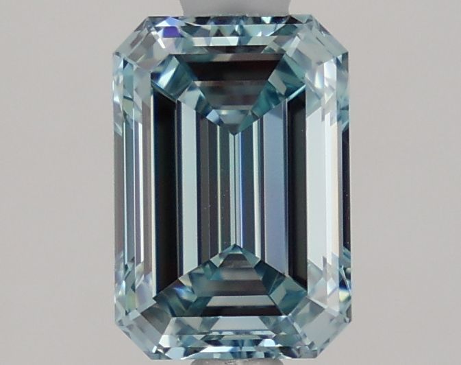 1.54 CT Fancy Intense Greenish Blue EMERALD