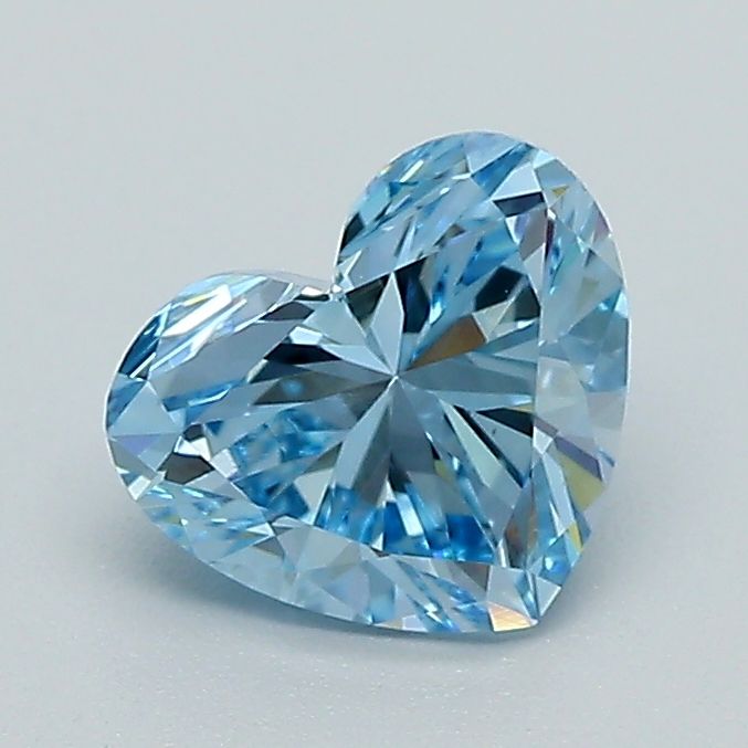 0.99 CT Fancy Vivid Blue HEART