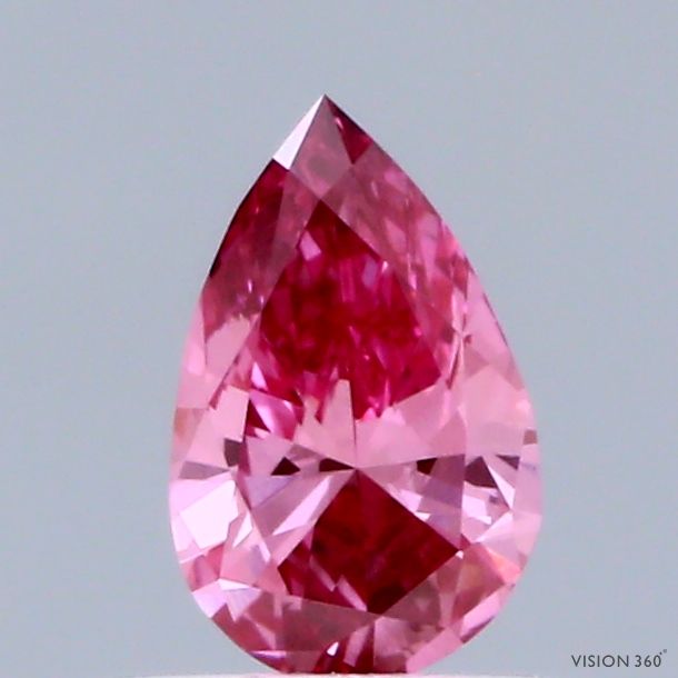 0.34 CT Fancy Vivid Pink PEAR