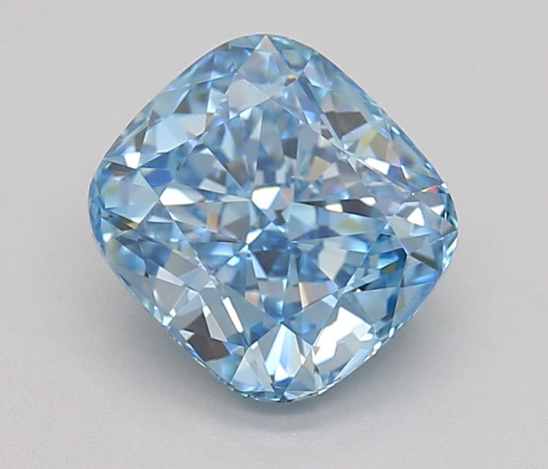 1.54 CT Fancy Vivid Blue CUSHION MODIFIED
