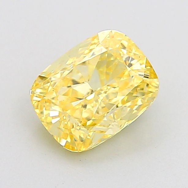 1.27 CT Fancy Vivid Yellow CUSHION MODIFIED