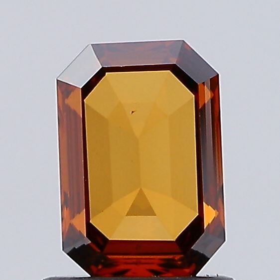 0.66 CT Fancy Deep Orange EMERALD