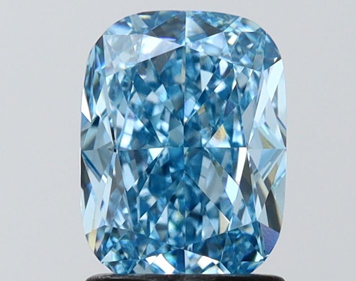 1.76 CT Fancy Vivid Blue CUSHION MODIFIED