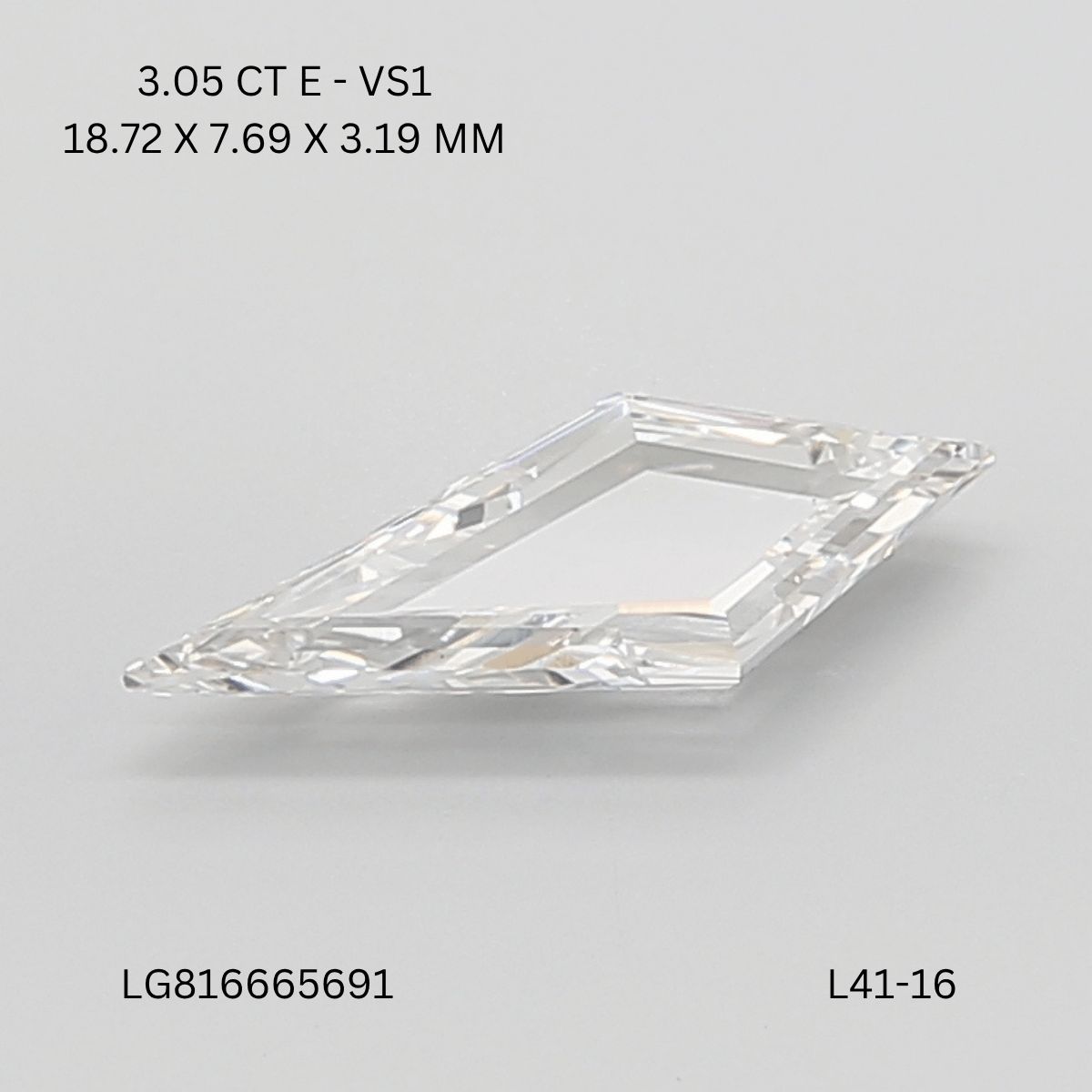 3.05 ct lab-grown Kite Diamond