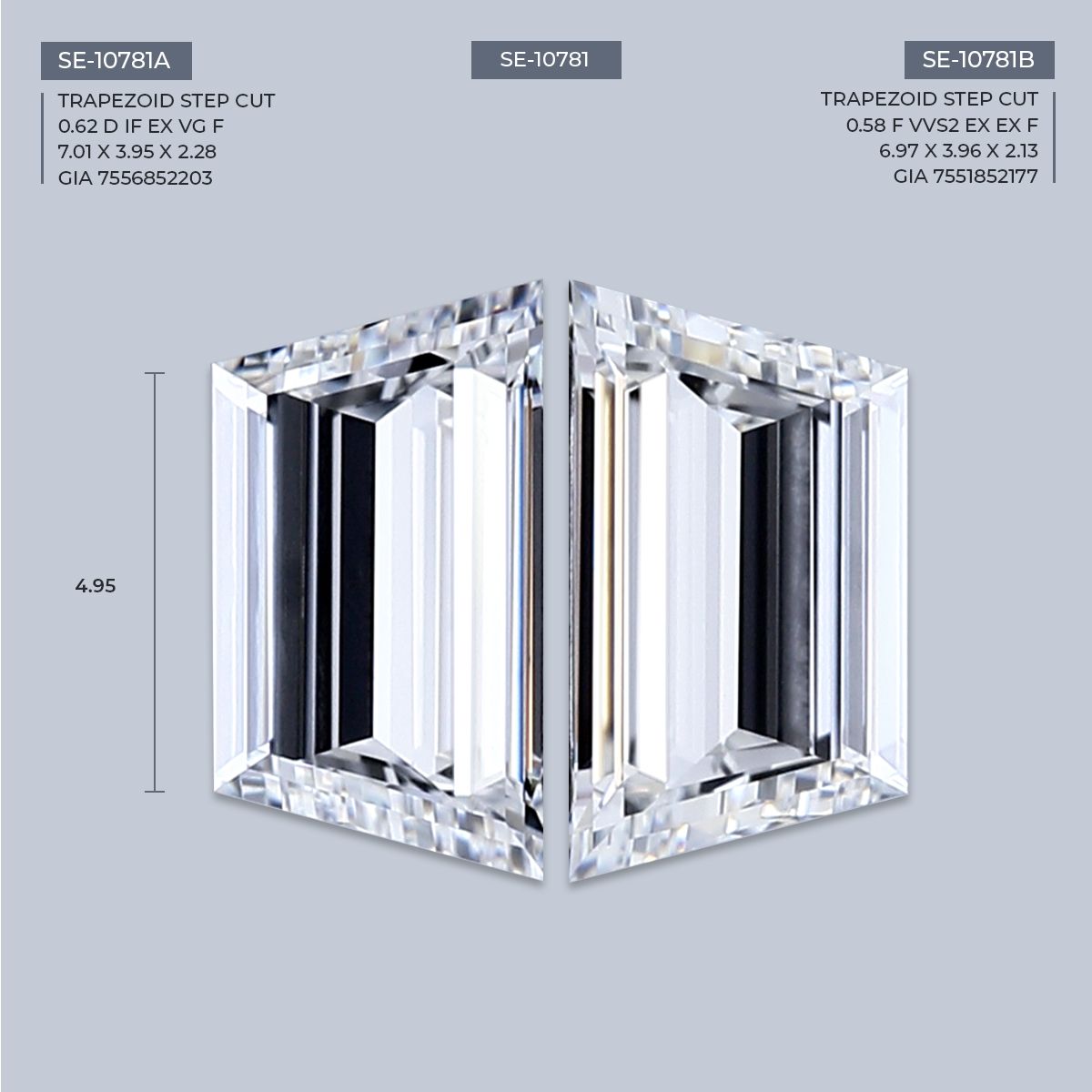 0.58 ct Trapezoid Diamond