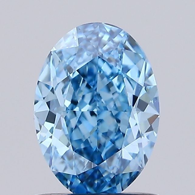 1.02 CT Fancy Vivid Blue OVAL