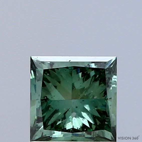 1.0 CT Fancy Vivid Green PRINCESS