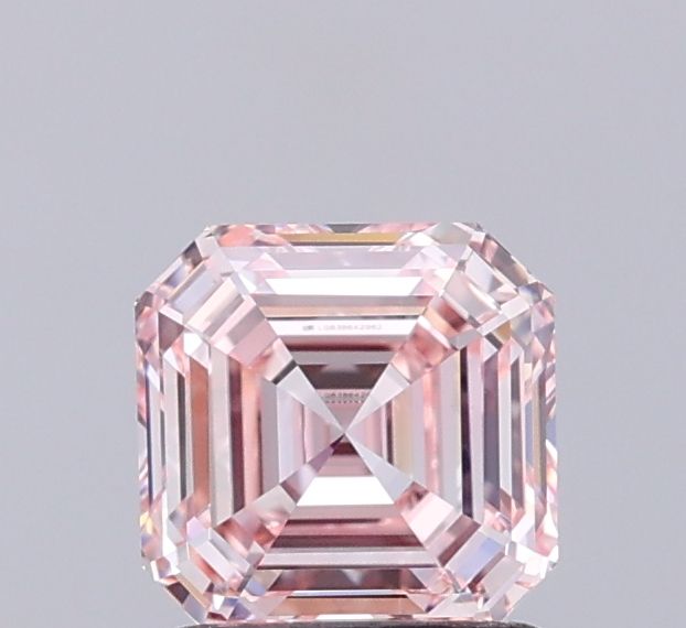 1.28 CT Fancy Intense Pink ASSCHER