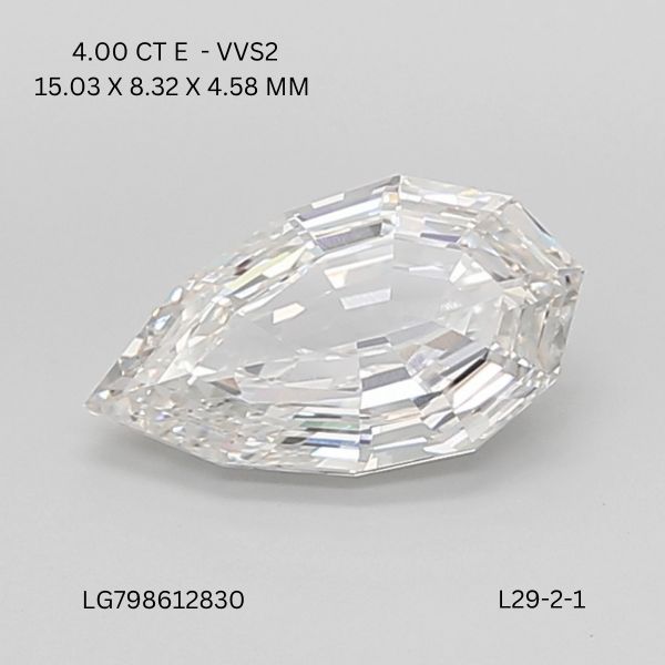 4.00 ct. pear Lab Grown Diamond front image