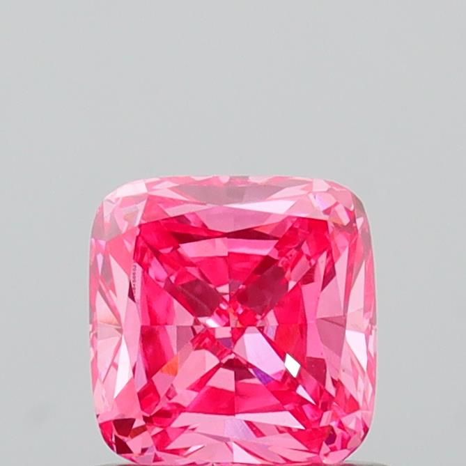 0.66 CT Fancy Vivid Pink CUSHION MODIFIED