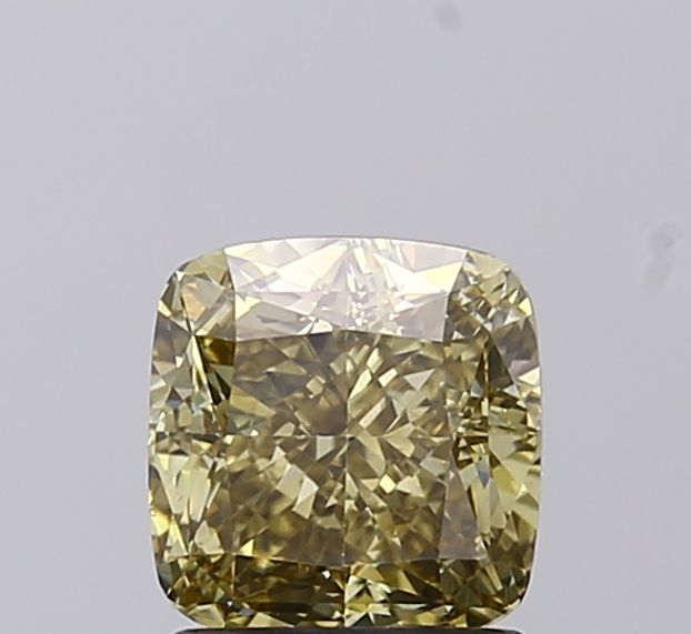 1.44 CT Fancy Gray Yellow CUSHION MODIFIED