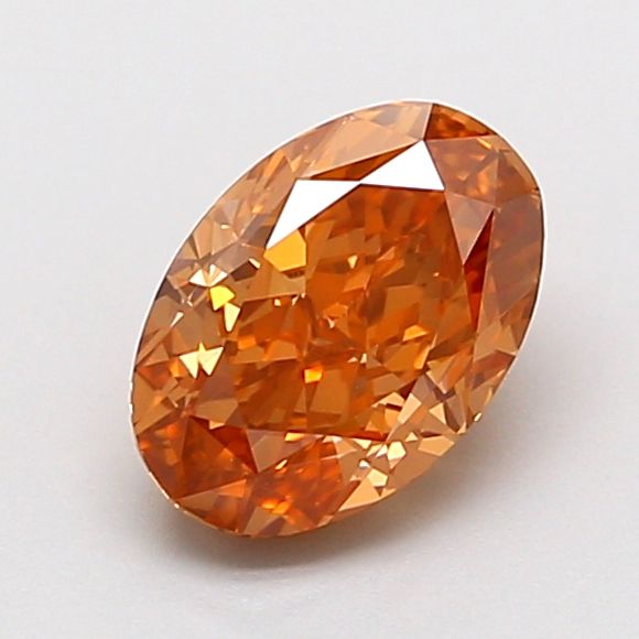 1.05 CT Fancy Vivid Orangey Pink OVAL