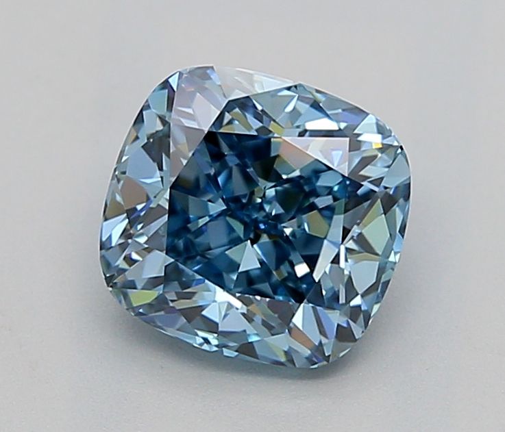 1.02 CT Fancy Vivid Blue CUSHION MODIFIED