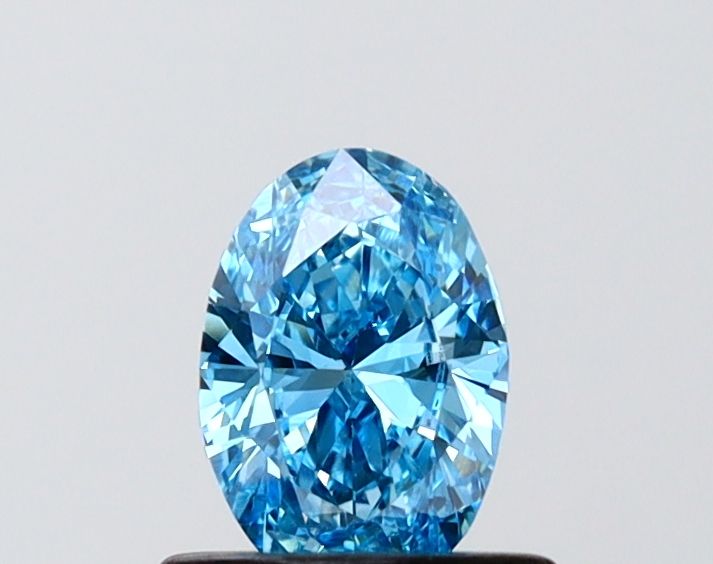 0.52 CT Fancy Vivid Blue OVAL