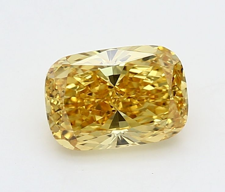 1.55 CT Fancy Vivid Yellow CUSHION MODIFIED