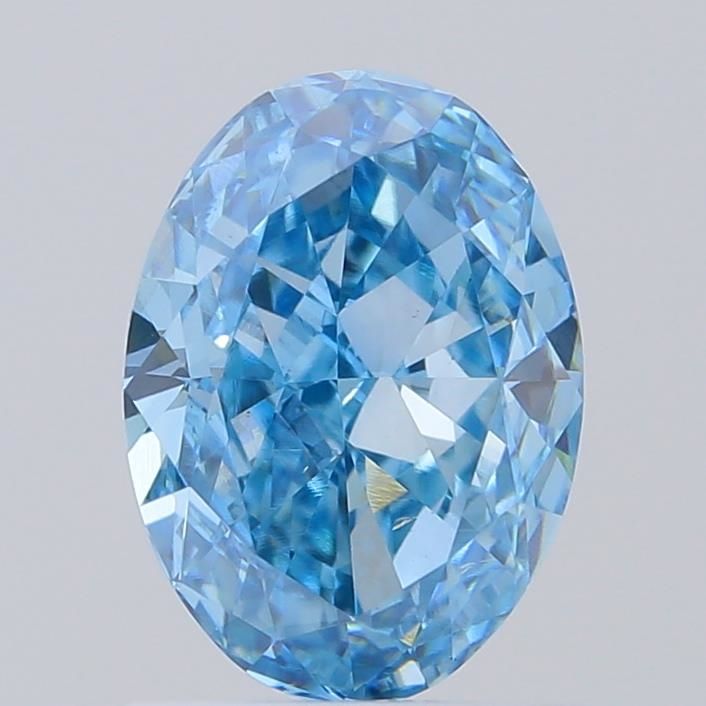 1.44 CT Fancy Vivid Blue OVAL
