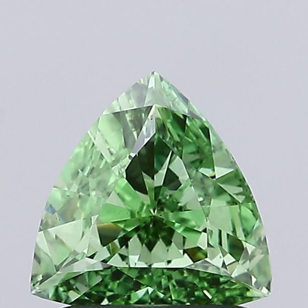 0.63 CT Fancy Vivid Green TRIANGULAR
