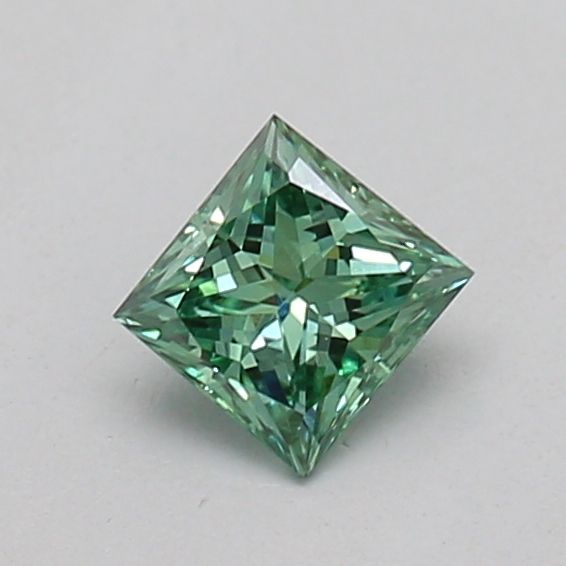 0.21 CT Fancy Vivid Green PRINCESS